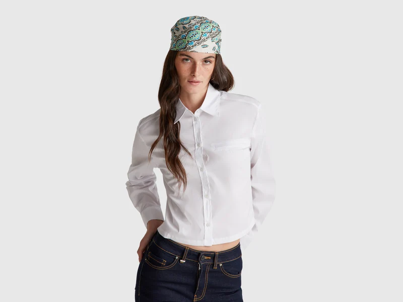 Camicia cropped con taschino