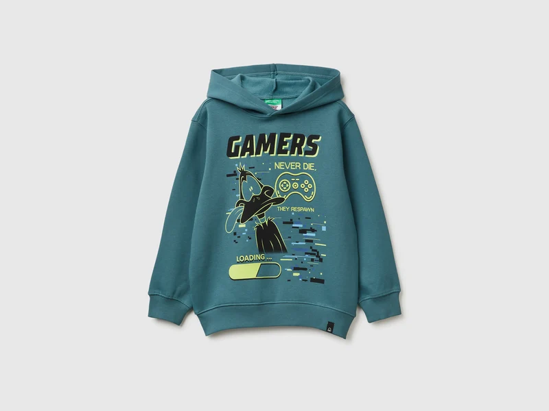 Felpa con stampa gamer