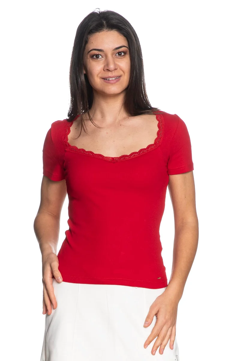 T Shirt Morgan Damour Da Donna Rossa