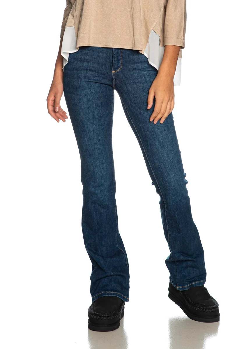 Jeans Only Ann Flared Da Donna Denim Medio Dark Blu