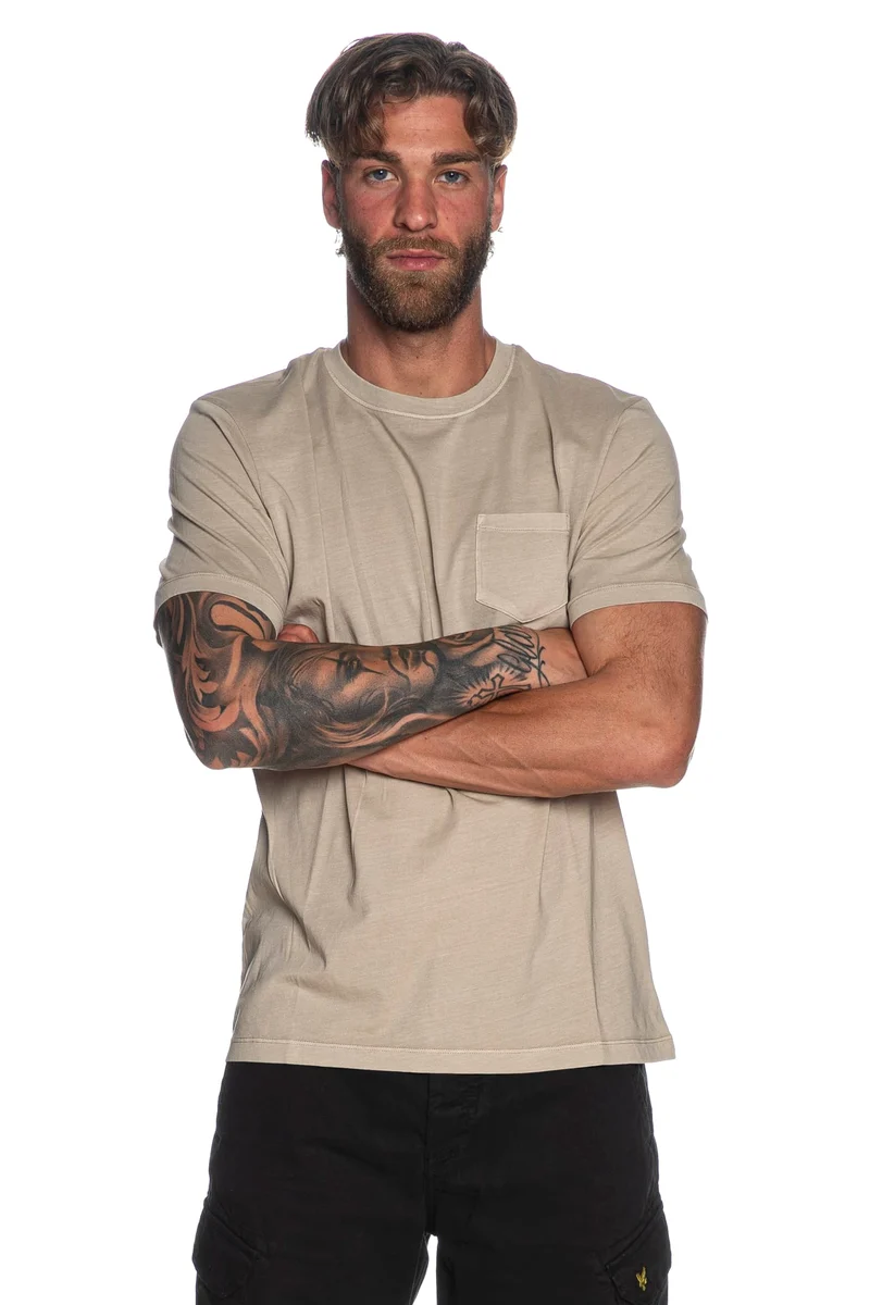 T Shirt Essential Tc Pocket Ss Tee Da Uomo Beige