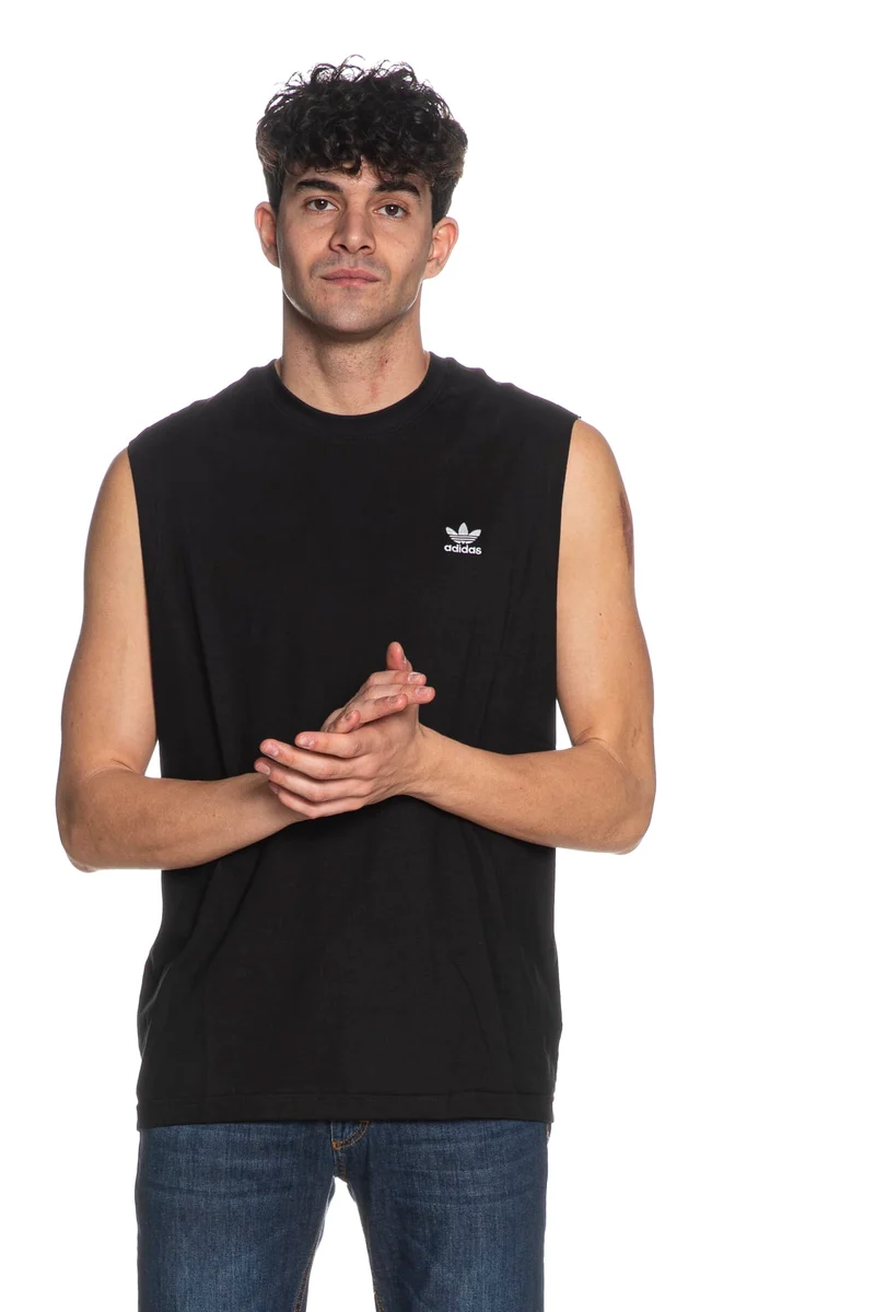 T Shirt Smanicata Adidas Originals Trefoil Sleeveless Tee Da Uomo Nera