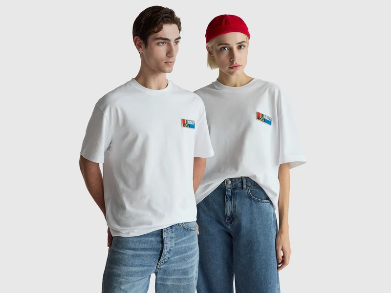 T-shirt Benetton Formula con stampa dietro