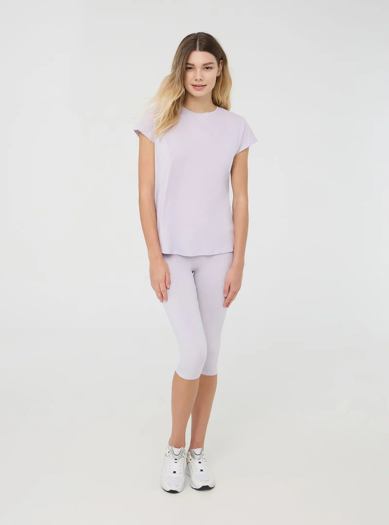 T-shirt girocollo tinta unita