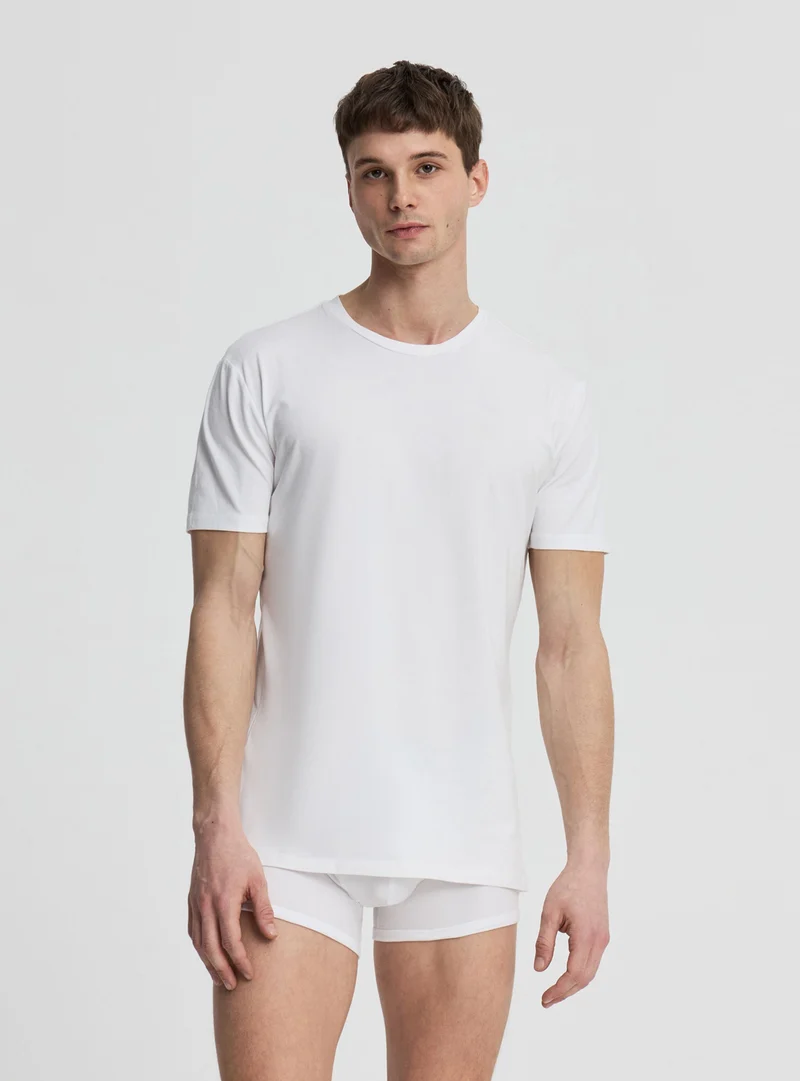 Pack 2 T-shirt a tinta unita elasticizzate