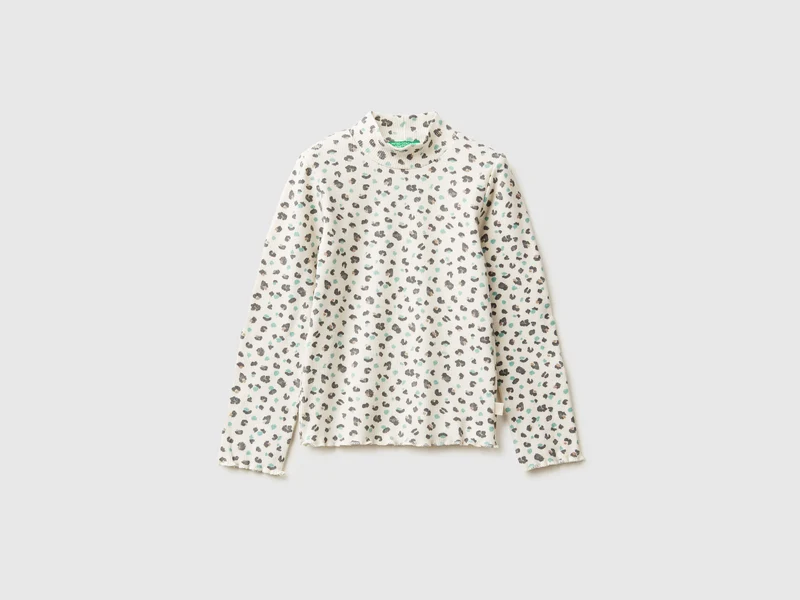 T-shirt slim fit con stampa animalier
