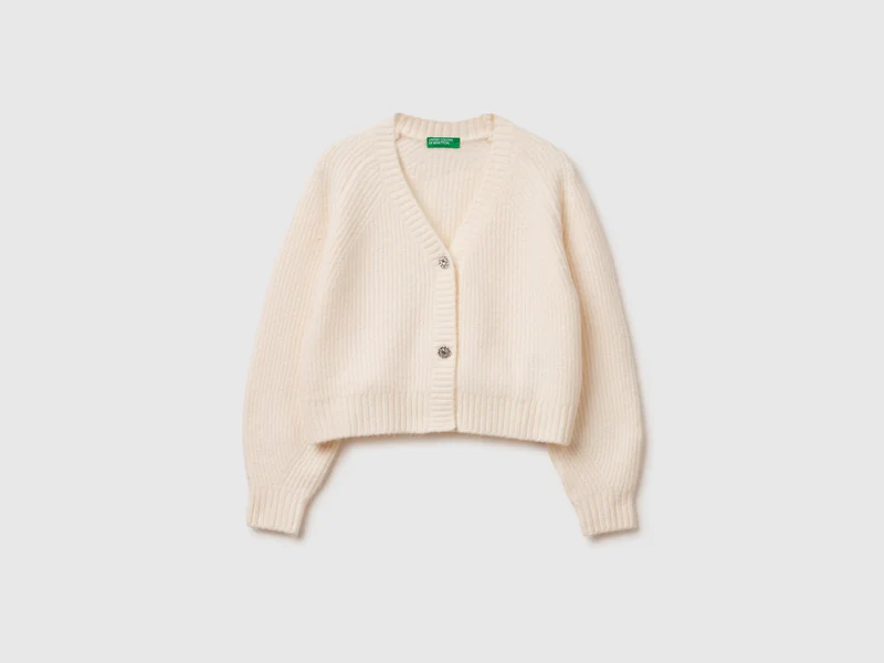Cardigan con bottoni gioiello