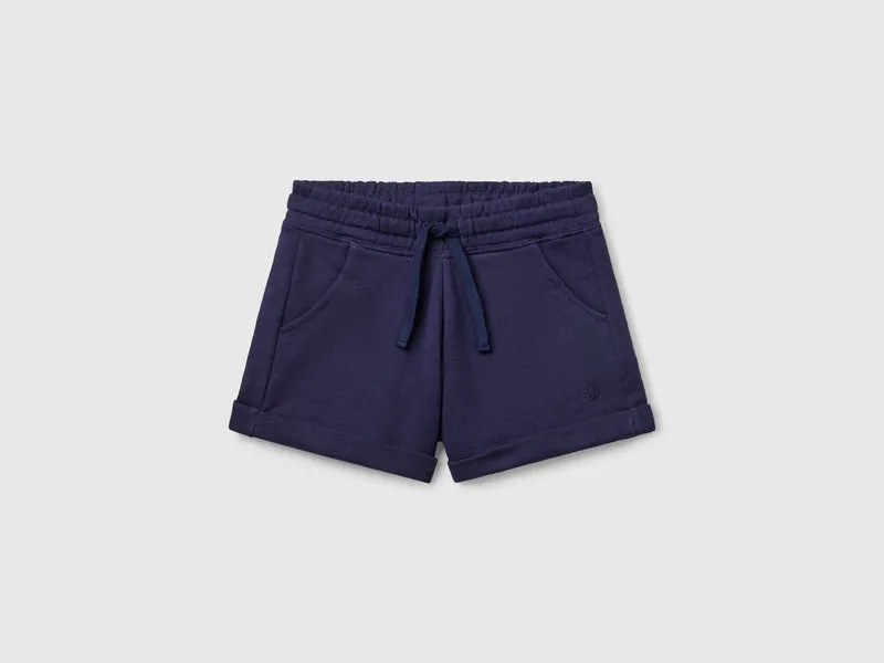 Shorts in felpa 100% cotone