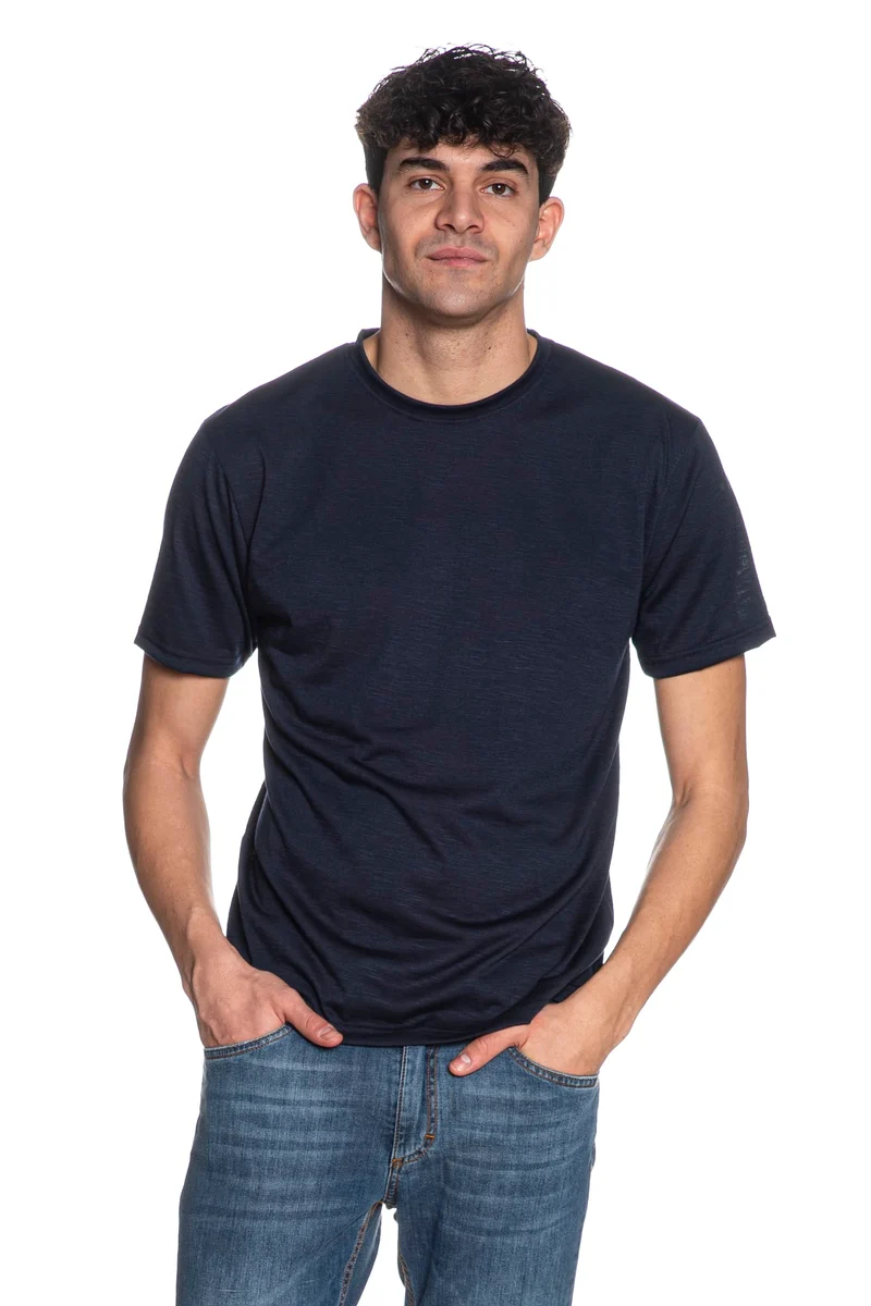 T Shirt Squad2 Mel Ssl Tee Da Uomo Blu Navy Melange