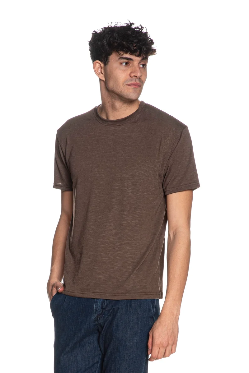 T Shirt Squad2 Mel Ssl Tee Da Uomo Marrone Melange