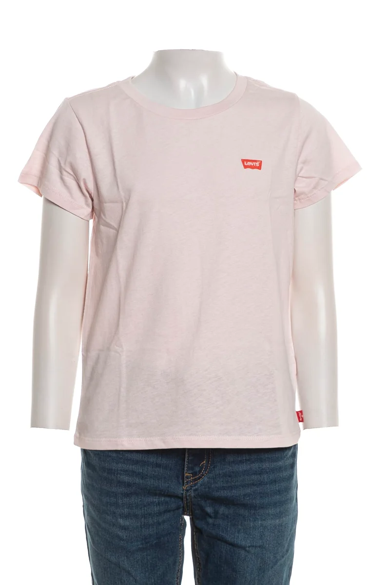 T Shirt Levi's Batwing Chest Da Bambina Rosa Pallido