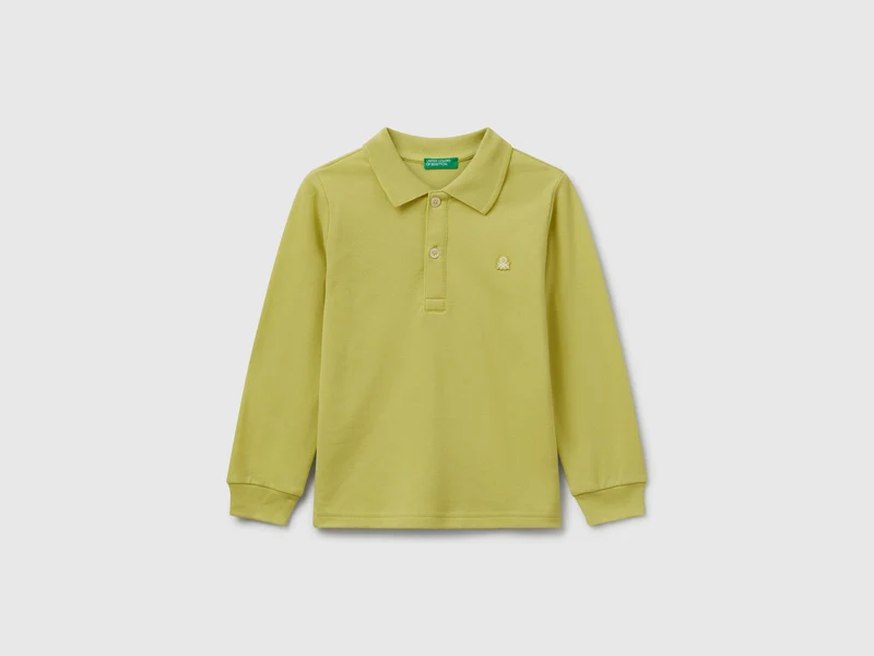 Polo manica lunga in cotone