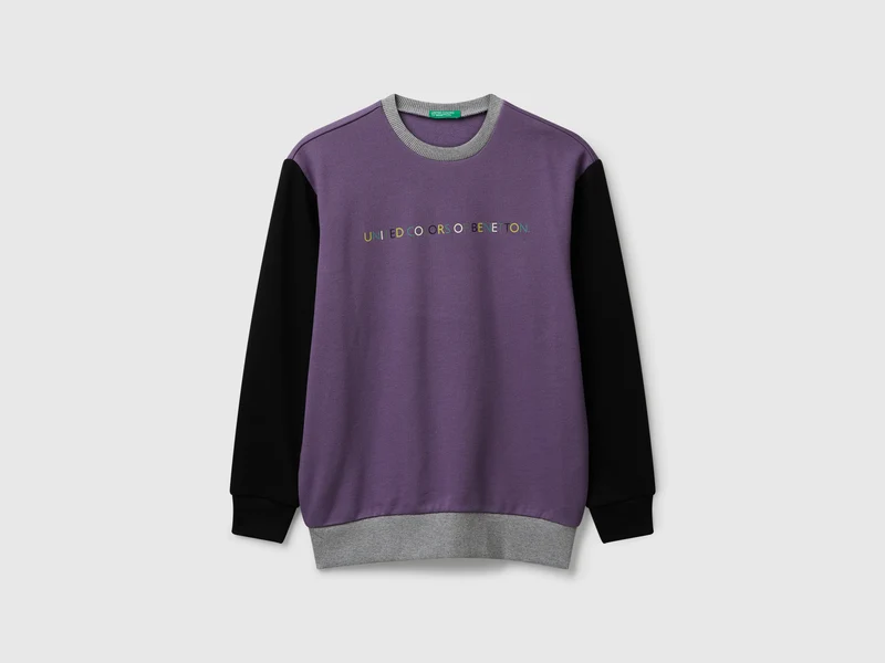 Felpa con logo in cotone
