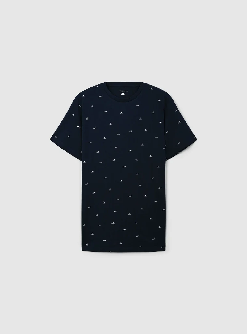 T-shirt microfantasia tema mare