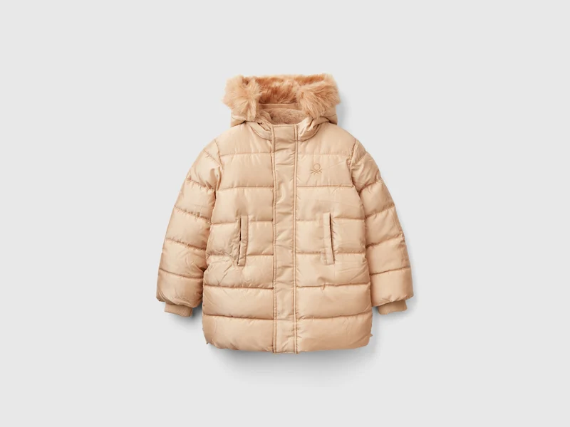 Piumino lungo in nylon lucido