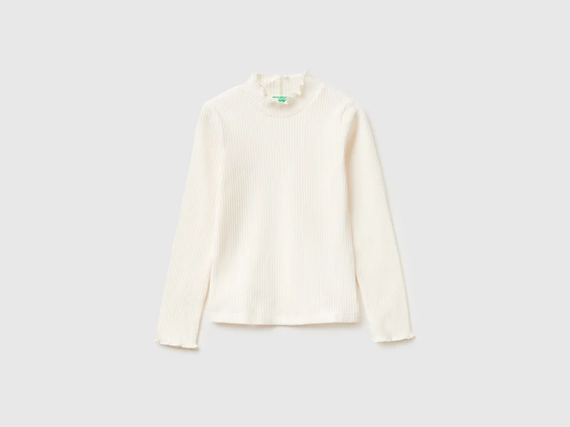T-shirt lupetto in caldo misto cotone