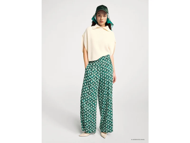 Pantaloni fluidi con stampa bandana