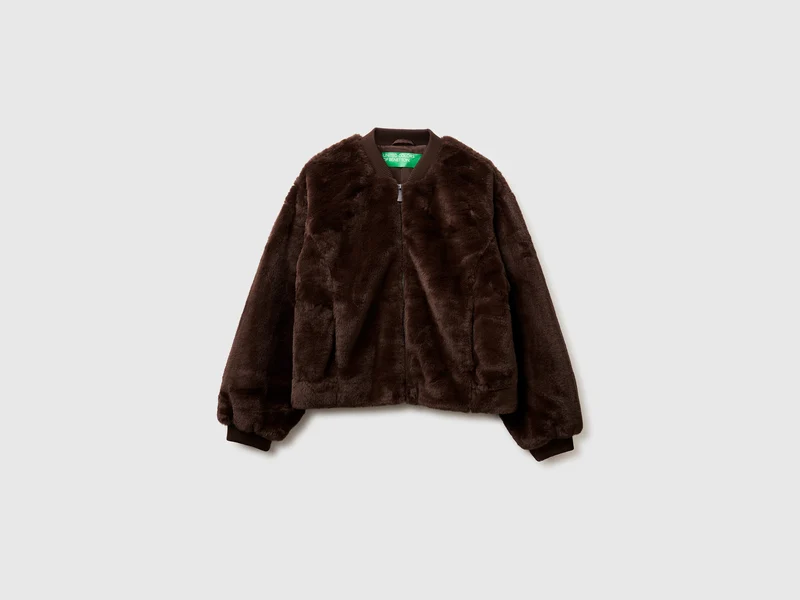 Bomber in pelliccetta sintetica