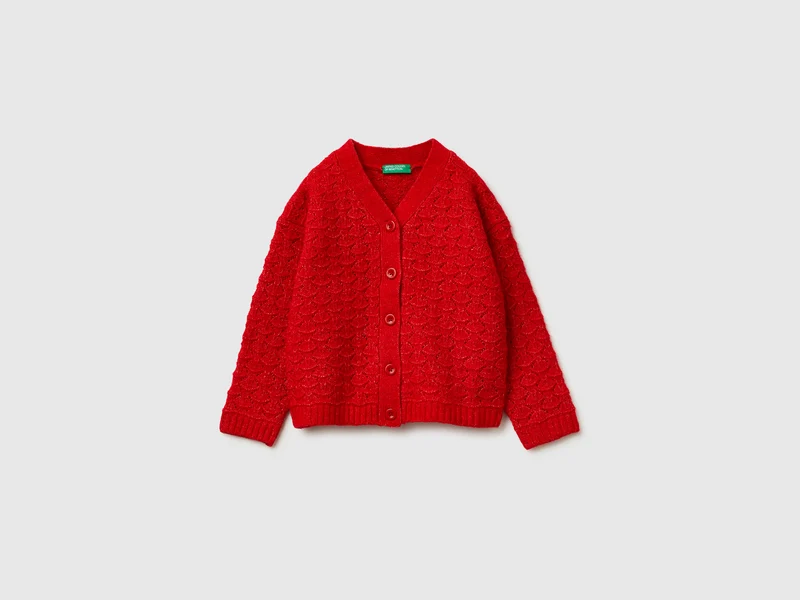 Cardigan in misto lana stretch