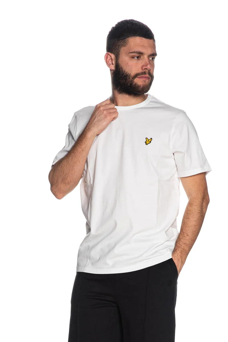 T Shirt Lyle & Scott Plain Ss Da Uomo Bianca