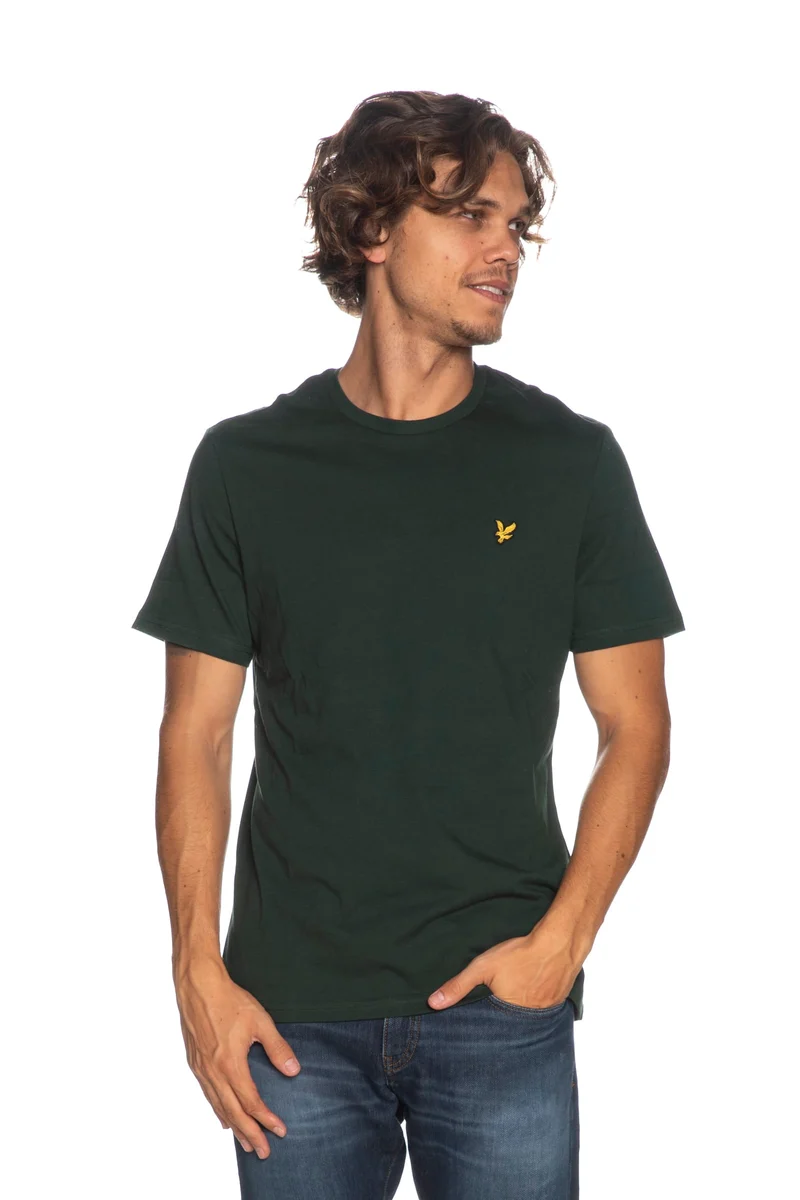 T Shirt Lyle & Scott Plain Tee Da Uomo Verde Bottiglia
