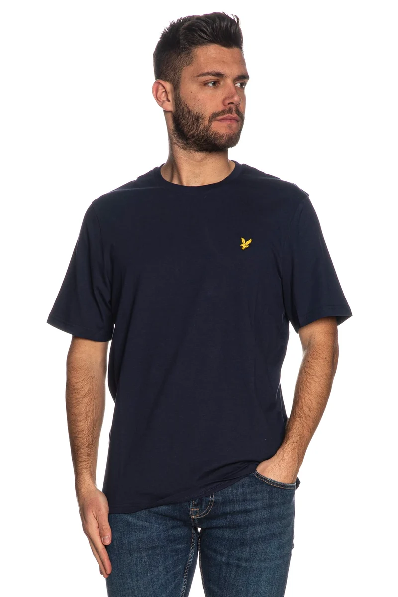 T Shirt Lyle & Scott Plain Tee Da Uomo Blu Navy