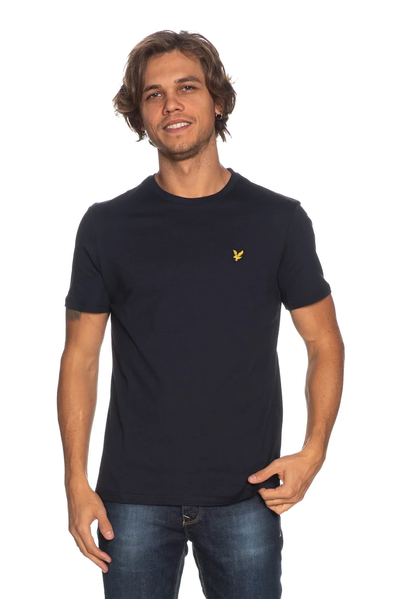 T Shirt Lyle & Scott Plain Ss Da Uomo Blu Navy