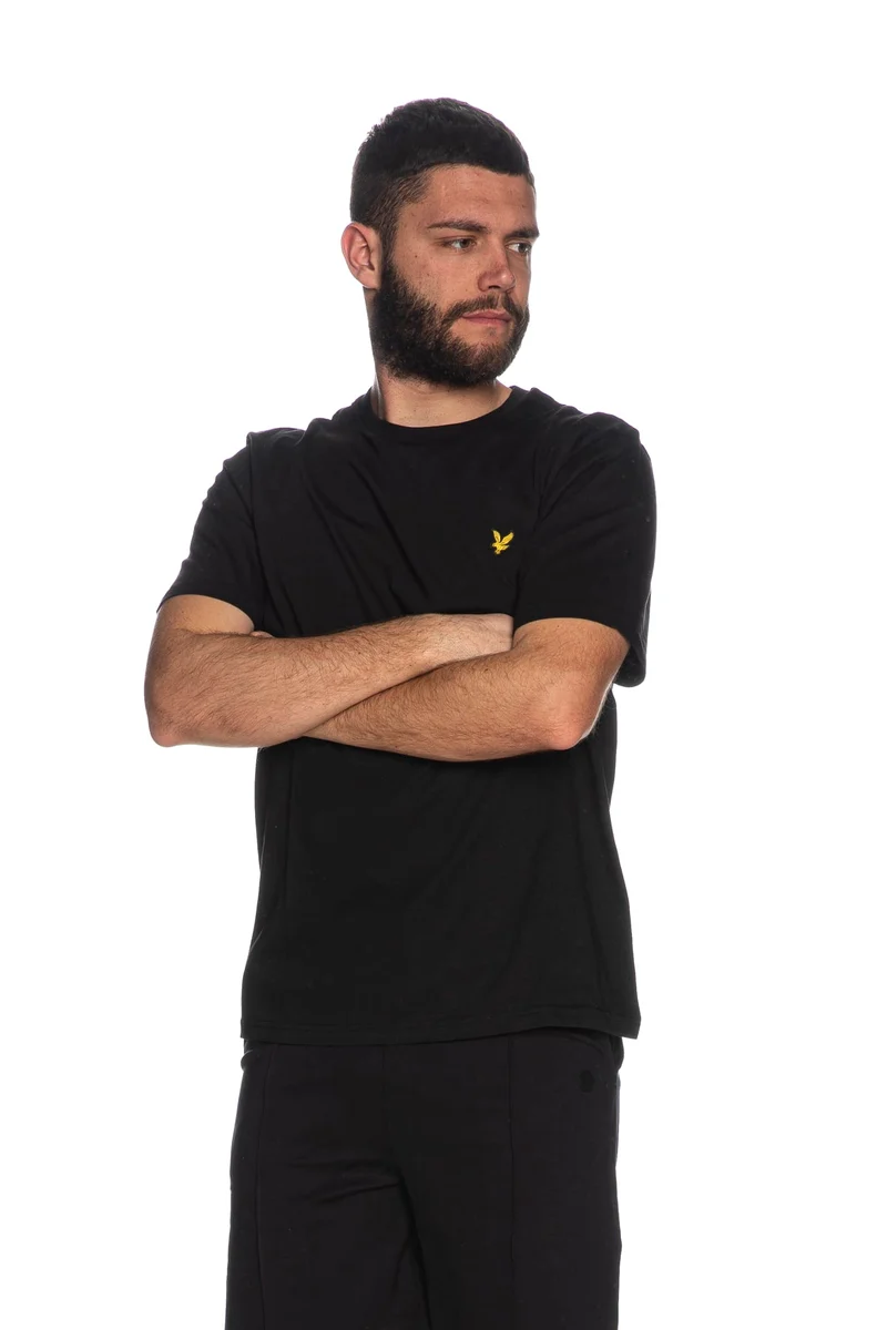 T Shirt Lyle & Scott Plain Ss Da Uomo Nera