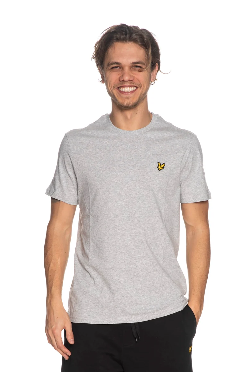 T Shirt Lyle & Scott Plain Tee Da Uomo Grigio Melange
