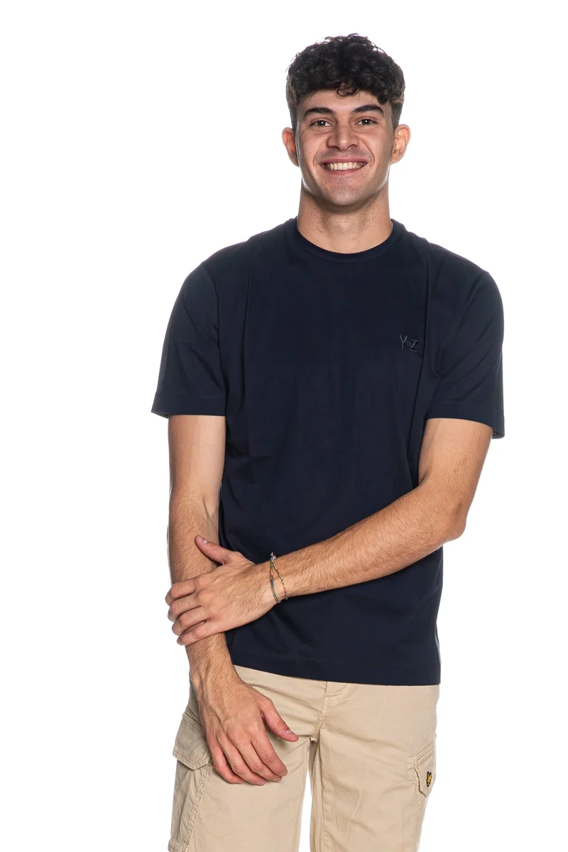 T Shirt Yes Zee Yz Urban Da Uomo Blu Navy