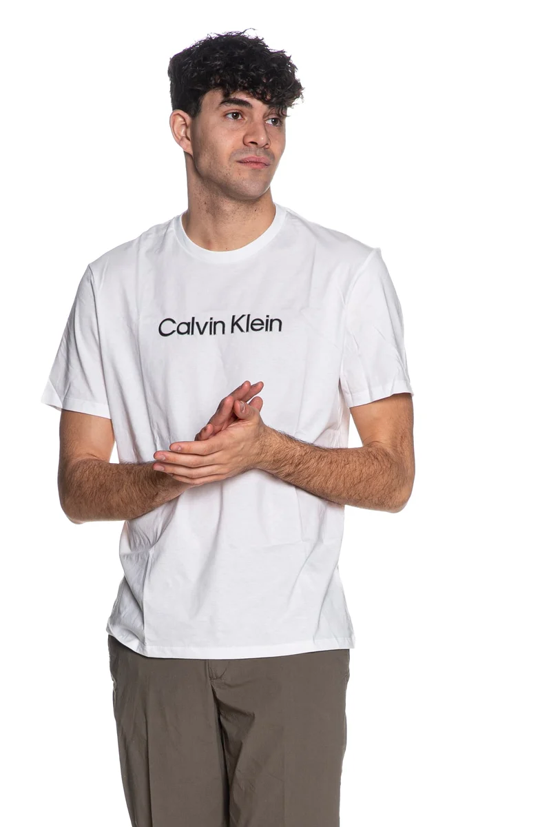 T Shirt Calvin Klein Whole Sportswear Da Uomo Bianca