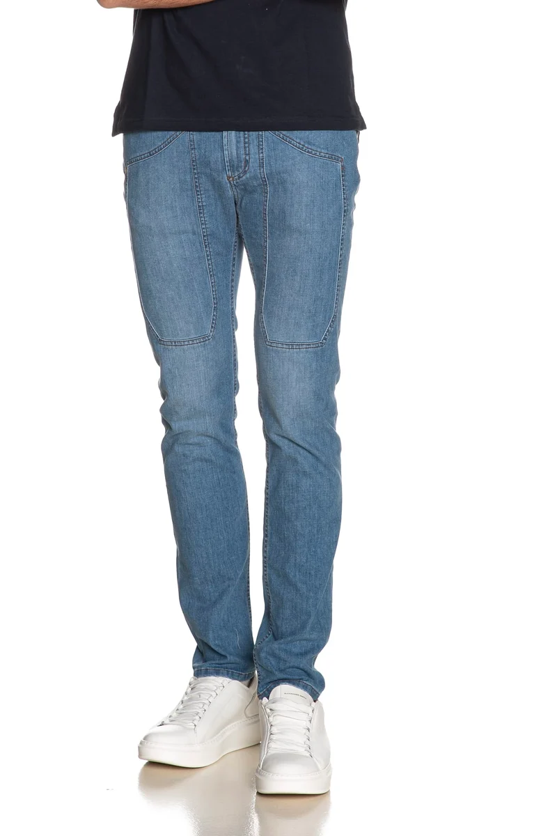 Jeans Jeckerson New John 5 Pkts Dnm Da Uomo Denim Blu Chiaro