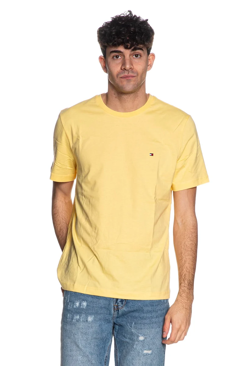 T-Shirt Tommy Hilfiger Seasonal Reg Cott Da Uomo Giallo Ananas