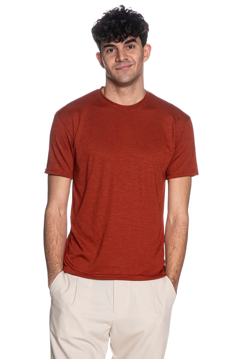 T Shirt Squad2 Mel Ssl Tee Da Uomo Ruggine Melange