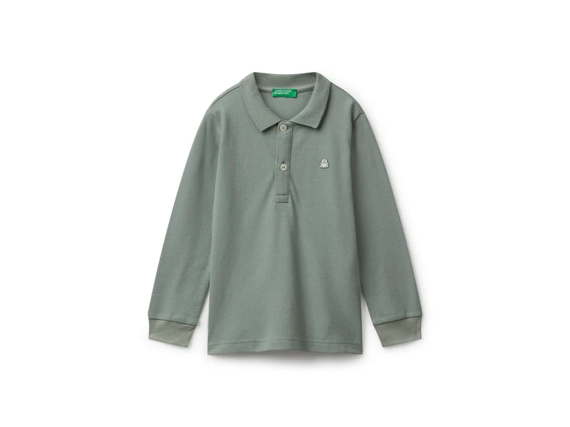 Polo manica lunga in cotone