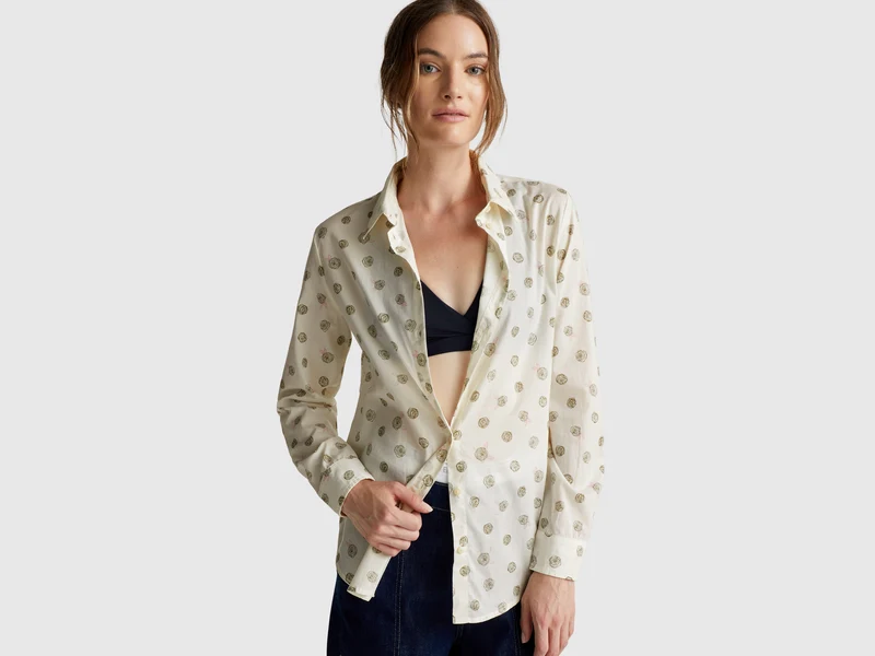 Camicia fantasia in cotone leggero