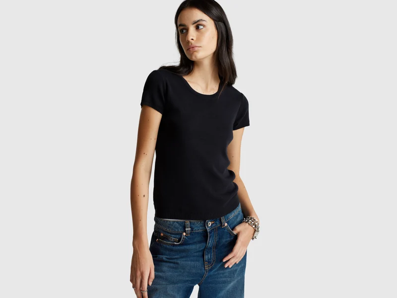 Maglia a manica corta in puro cotone