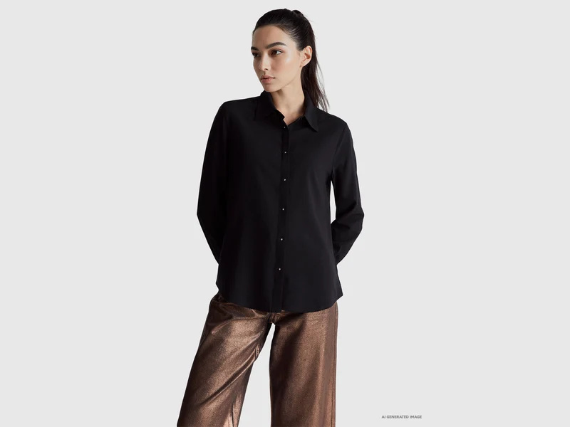 Camicia in crêpe