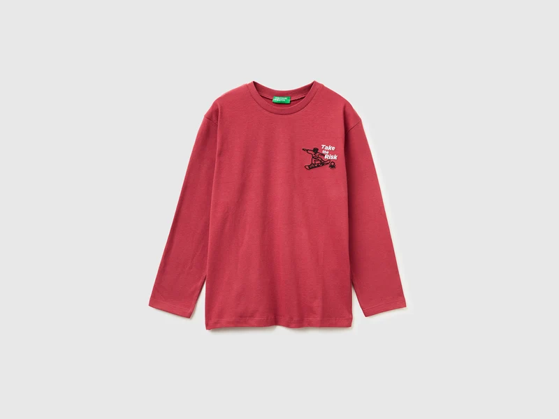 T-shirt in caldo cotone con stampa