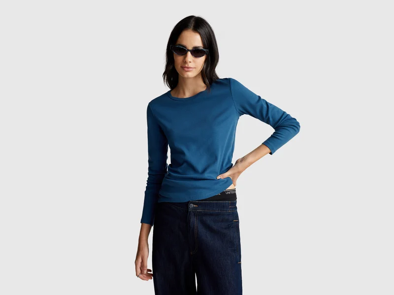 T-shirt manica lunga 100% cotone