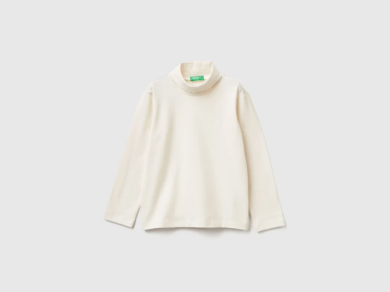 T-shirt lupetto in caldo cotone stretch
