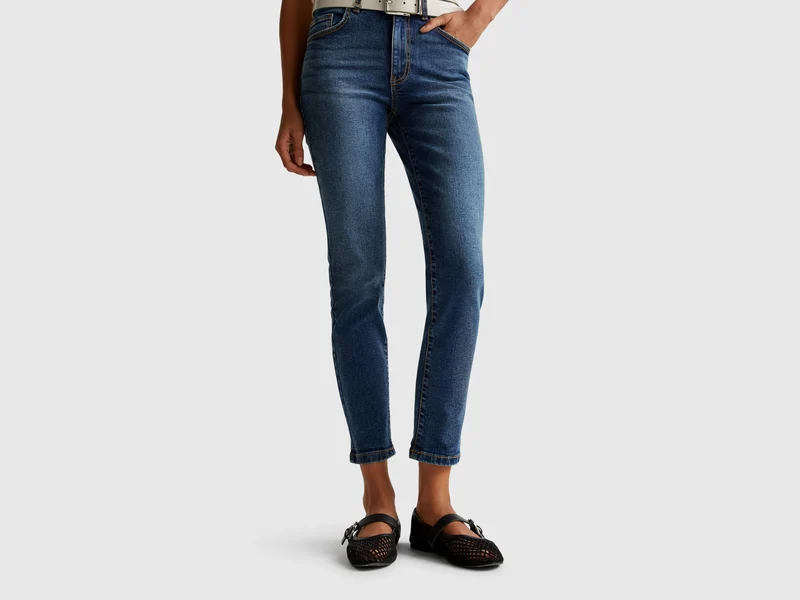 Jeans slim fit a vita alta