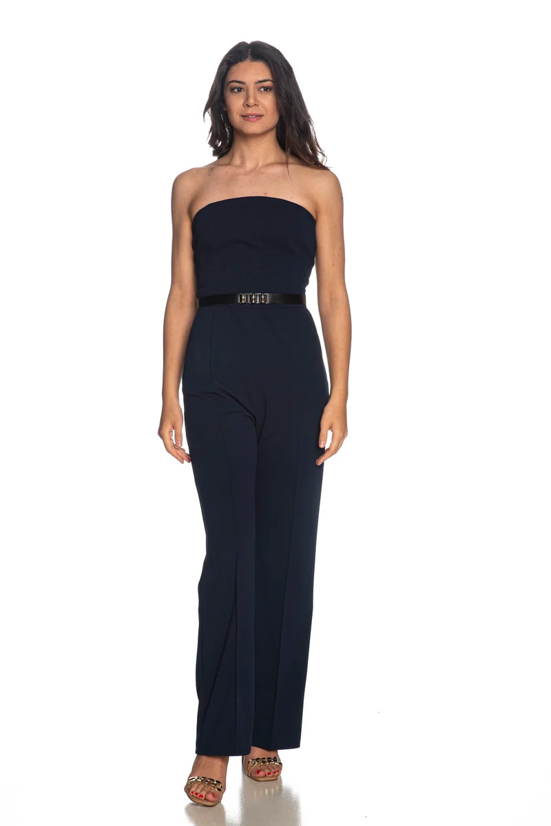Tuta Intera Lunga Imperial Jumpsuit Da Donna Blu Navy