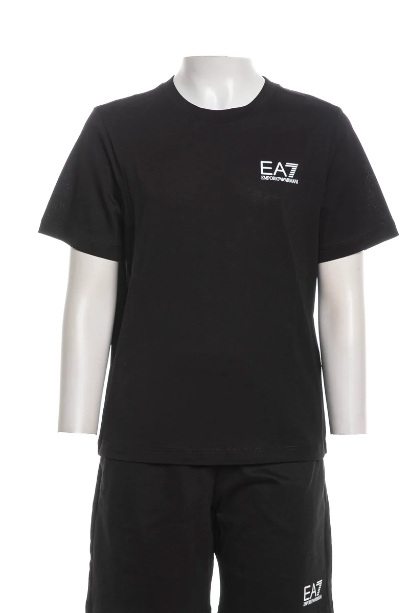 T Shirt Ea7 Train Core Id Boy Tee Ss Da Bambino Nera