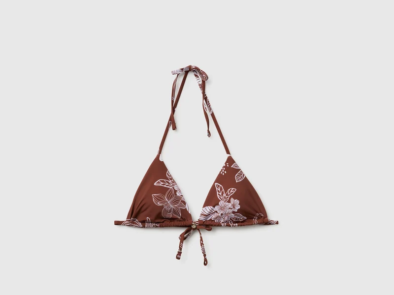 Triangolo mare con stampa fiori