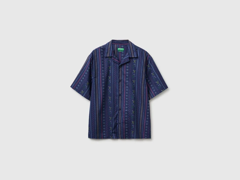 Camicia manica corta stampata