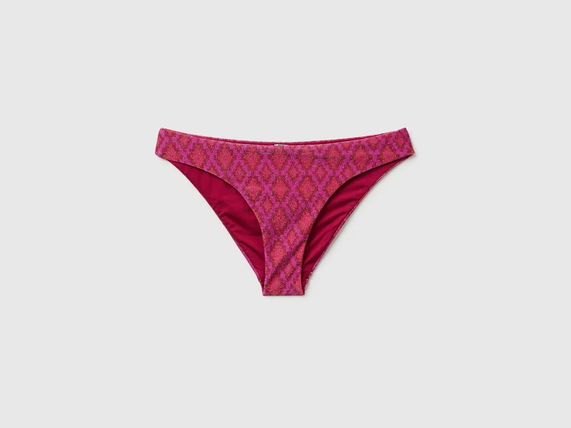 Slip mare stampa etnica con lurex