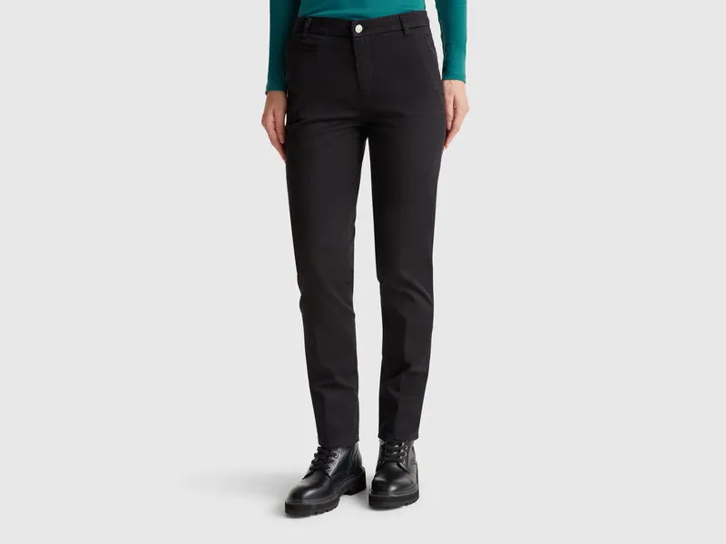Chino slim fit in cotone nero