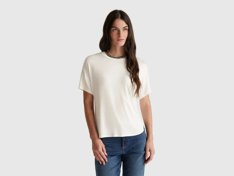 T-shirt slim fit in viscosa stretch