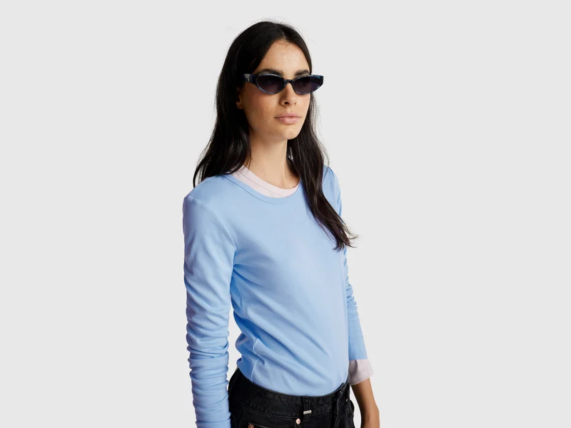 T-shirt manica lunga 100% cotone